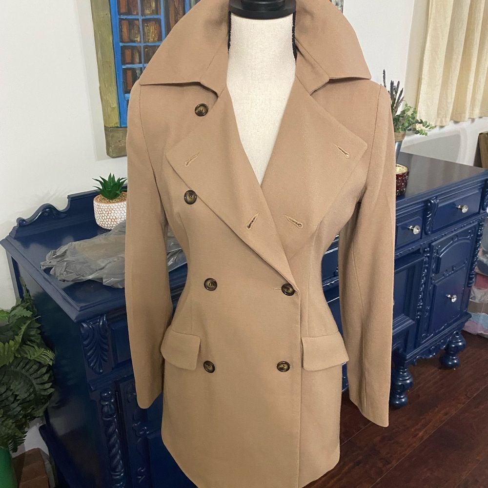 100% Wool Hugo Buscati Vintage double breasted Jacket Size 4 - Picture 6 of 8